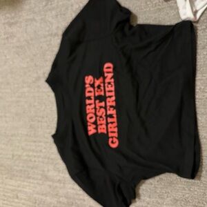 Black T-Shirt with Red Statement